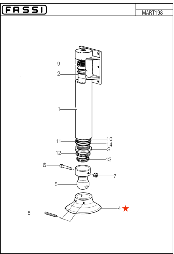 Fassi Foot Plate for Outrigger - 10117