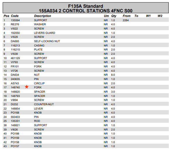 Fassi Connecting Fork - 148740
