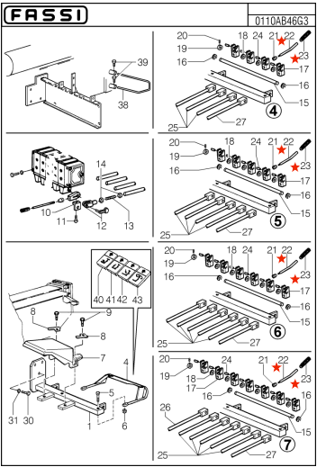 Fassi Valve Bank Control Lever - 191291