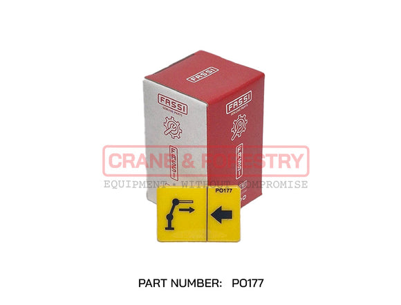 Fassi Crane Control Decal - PO177