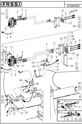 Fassi Valve Bank Control Lever - 37326