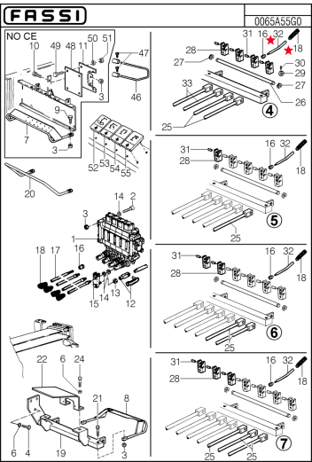 Fassi Valve Bank Control Lever - 49008