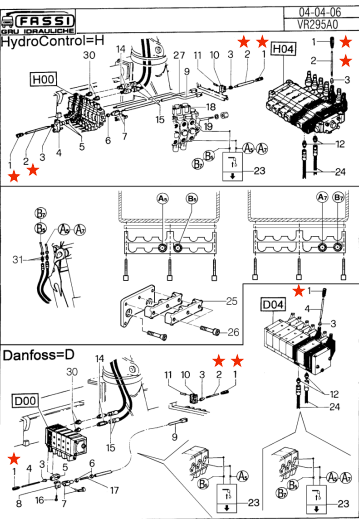 Fassi Valve Bank Control Lever - 550401