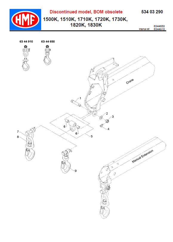 HMF Hook Suspension Pin Nut - 30837