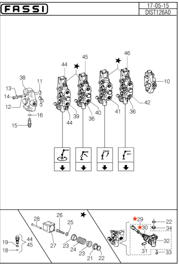 Fassi Lever Assembly - ZDI0228