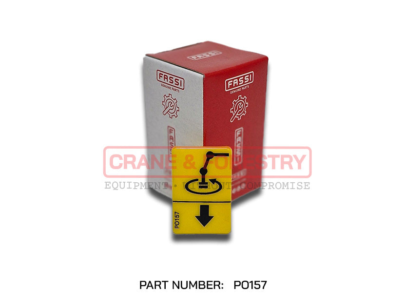 Fassi Crane Control Decal - PO157