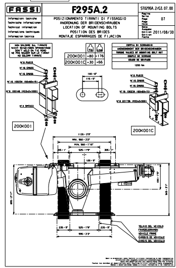Fassi Mounting Kit - 200K001
