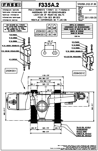 Fassi Mounting Kit - 200K001