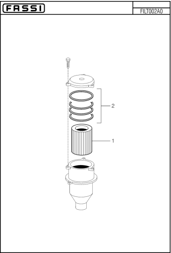 Fassi Tank Filter & Cartridge - FI600