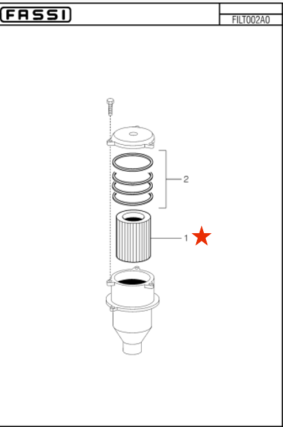 Fassi Tank Filter Cartridge - FI779