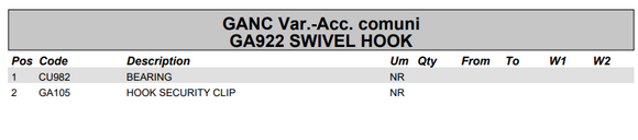 Fassi Hook Safety Clip/Latch - GA105