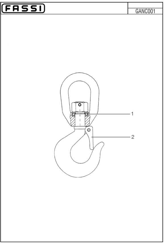 Fassi Load Hook 22T - GA936