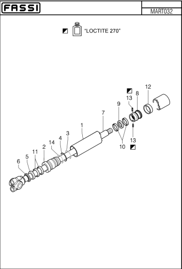 Fassi Extension Cylinder Seal Kit - GSC277