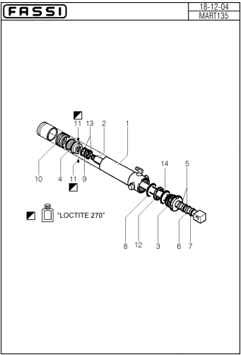 Fassi Extension Cylinder Seal Kit - GSC278
