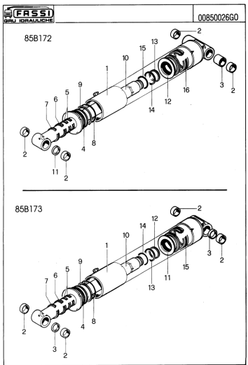 Fassi Main Boom Cylinder Seal Kit - GSC295