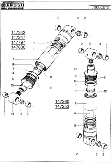 Fassi Outer Boom Cylinder Seal Kit - GSC314