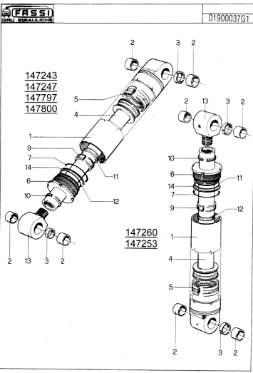 Fassi Main Boom Cylinder Seal Kit - GSC317