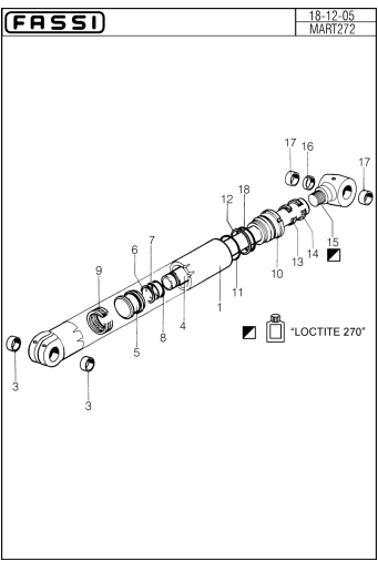 Fassi Main And Outer Boom Cylinder Seal Kit - GSC333