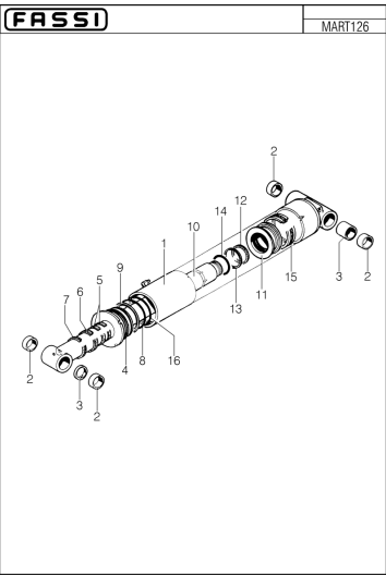 Fassi Outer Boom Cylinder Seal Kit - GSC334