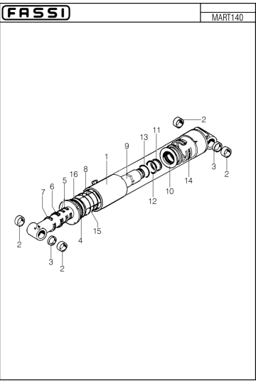 Fassi Outer Boom Cylinder Seal Kit - GSC339