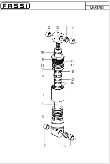 Fassi Main Boom Cylinder Seal Kit - GSC348