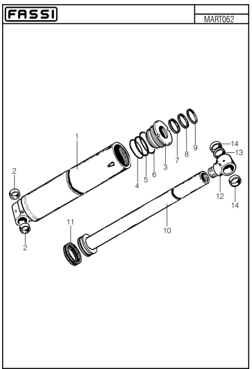 Fassi Main Boom Cylinder Seal Kit - GSC352