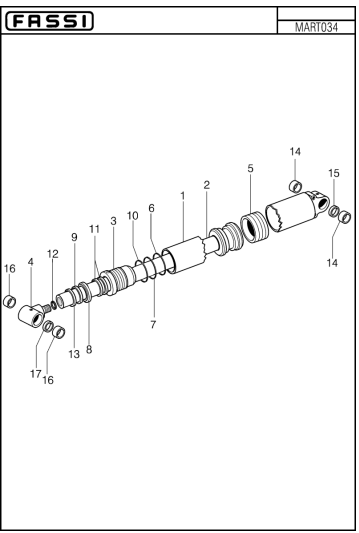 Fassi Main Boom Cylinder Seal Kit - GSC360