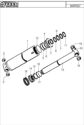 Fassi Main Boom Cylinder Seal Kit - GSC377