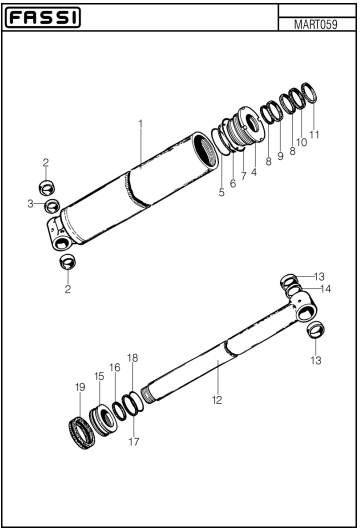 Fassi Outer Boom Cylinder Seal Kit - GSC421