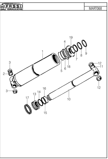 Fassi Outer Boom Cylinder Seal Kit - GSC423