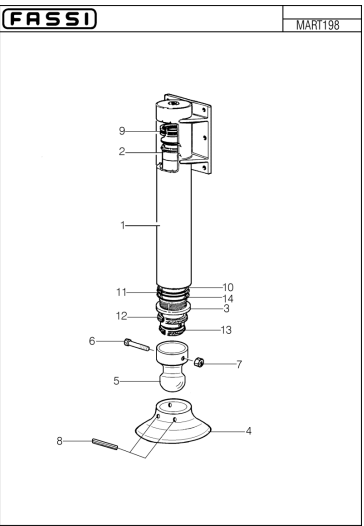 Fassi Outrigger Leg Cylinder Seal Kit - GSC470