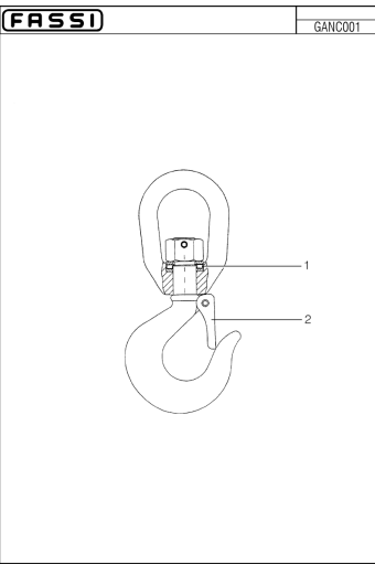 Fassi Load Hook 25T - GA953