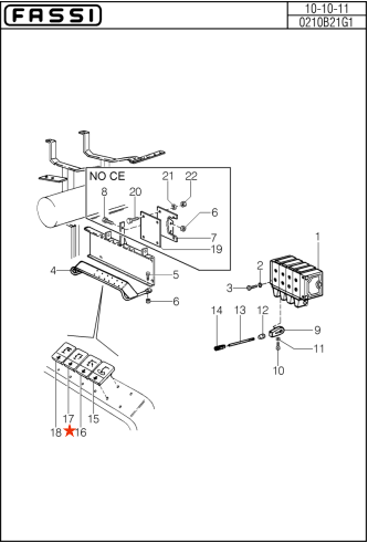 Fassi Crane Control Decal - PO159