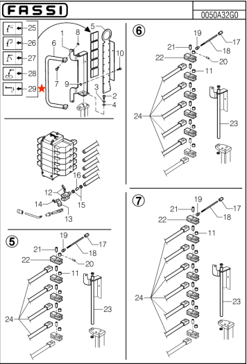 Fassi Crane Control Decal - PO170