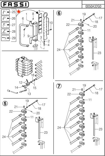 Fassi Crane Control Decal - PO177