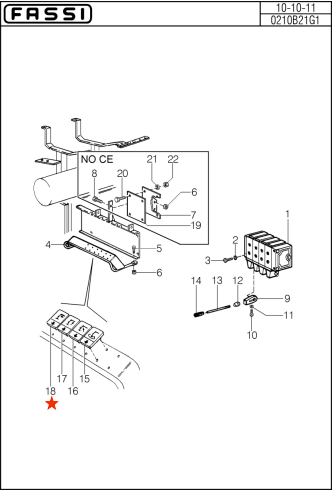 Fassi Crane Control Decal - PO188