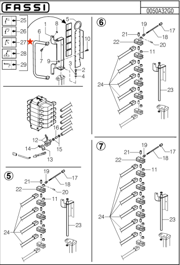 Fassi Crane Control Decal - PO190