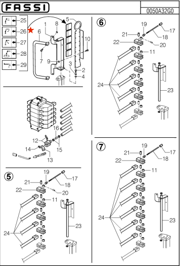 Fassi Crane Control Decal - PO191