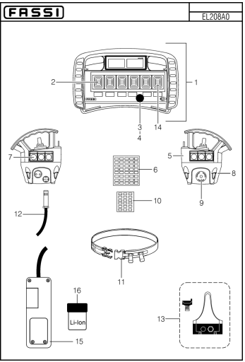 Fassi Radio Remote Control Kit - RC826LH-2