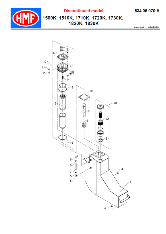 HMF Return Filter Housing Complete - 2050002