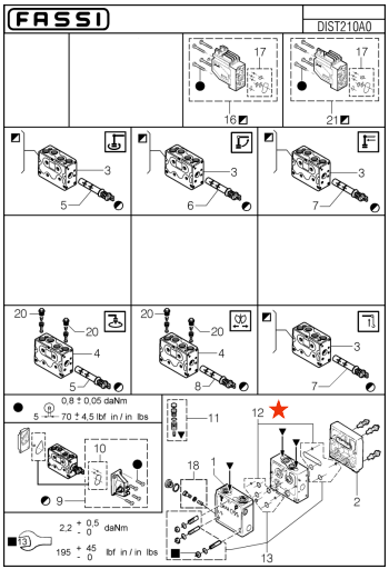 Fassi Danfoss Valve Bank Segment Seal Kit - ZDI0014 (157B8999)