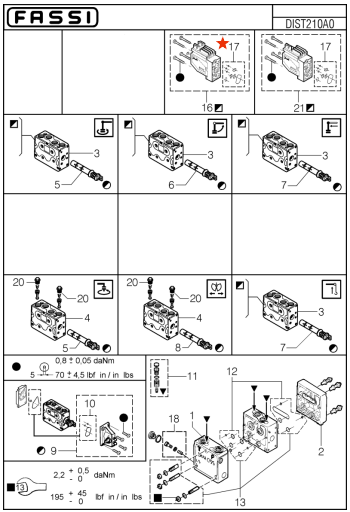 Fassi Danfoss Electric Activation Module Seal Kit - ZDI0016 (157B4997)