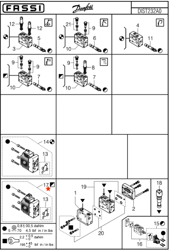 Fassi Danfoss Electric Activation Module Seal Kit - ZDI0016 (157B4997)