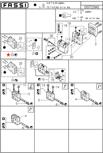 Fassi Danfoss Electric Activation Module Seal Kit - ZDI0016 (157B4997)