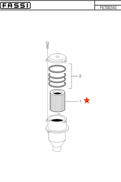 Fassi Tank Filter Cartridge - ZFI0004