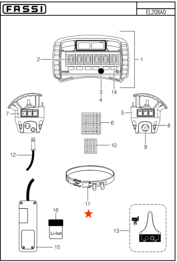 Fassi Remote Fassi Remote Control Waist Belt - ZRC0300 | Crane and Forestry