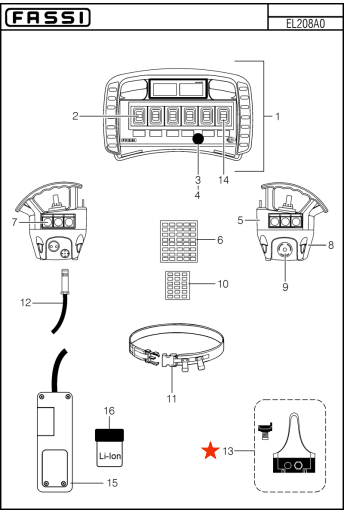 Fassi Kit Antenna and Chiave Ion (AFS) - ZRC0301-2