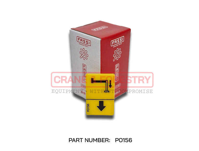 Fassi Crane Control Decal - PO156