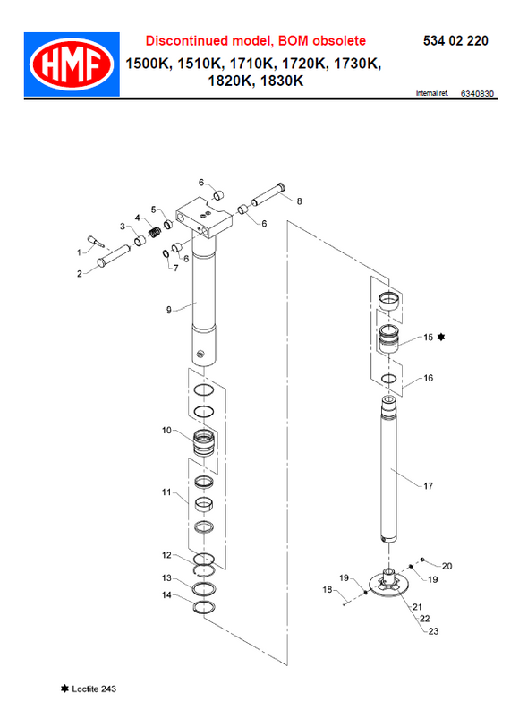 HMF Swivel Outrigger Lever with Knob - 64352