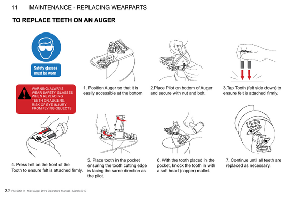 Digga Auger Tooth Single - TS-C-3